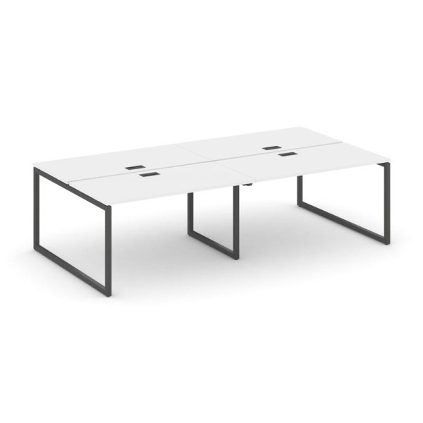 Рабочая станция 2-х сторонняя SN-4O.DRS-054 (3160х1632х750) (Белый/Металл Антрацит)