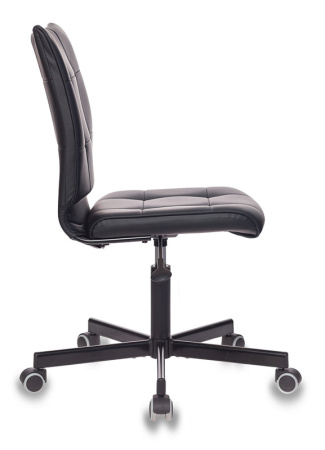 Кресло CH-330M черный Leather Black эко.кожа крестов. металл черный (Черный)