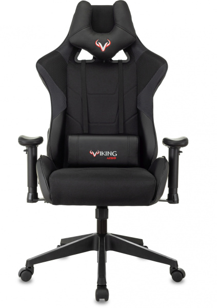 Кресло игровое Zombie VIKING 4 AERO Edition черный ткань/эко.кожа с подголов. крестов. пластик (Черный)