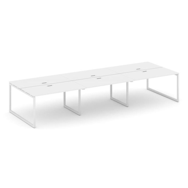 Рабочая станция 2-х сторонняя SN-4O.DRS-064 (4740х1232х750) (Белый/Металл Белый)